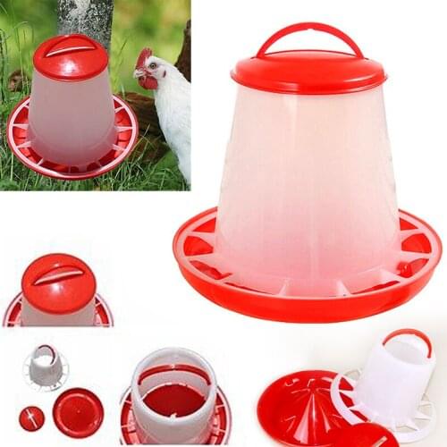 NEW 1500g Plastic Feeder Chicken Hen Poultry Drinker Waterer with Lid & Handle