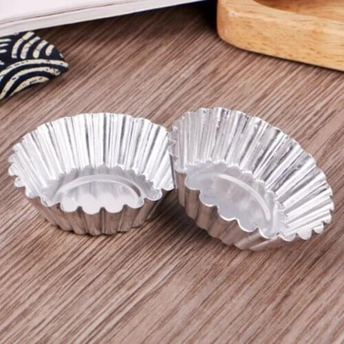 MINI Disposable Flower Style Aluminum Foil Cupcake Muffin Cups Egg Tart Cup Egg Tart Mold Baking Cooking Molds LX7930