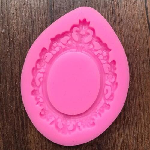 DIY Mirror Wedding Cake Border Silicone Molds Fondant Cake Decorating Tools Frame Cupcake Chocolate Kitchen Baking Mould