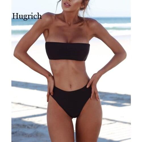 Sexy Women Bikini Set Strapless Push-Up Bra Swimsuit Swimwear Bathing
