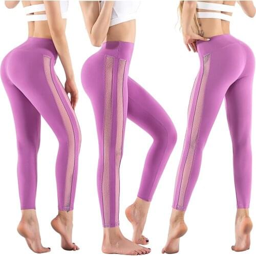 Mesh Yoga Leggings Women Yoga Pants High Waist Yoga Pants Tummy Control Yoga Stretch Workout Yoga Leggings