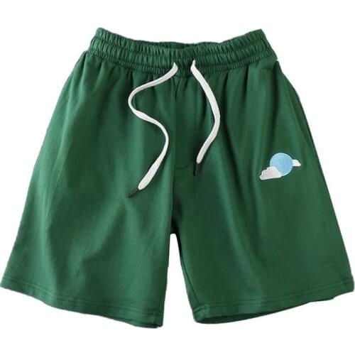 2021 Summer Men Sun Moon Korean Style Quick Drying Drawstring Elastic Fifth Pants Board Sports Shorts