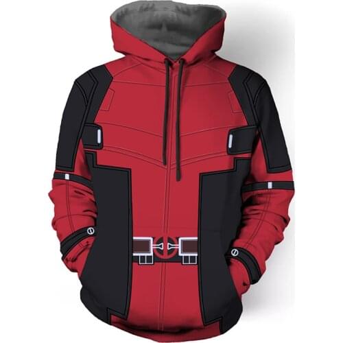 Superhero Deadpool 2 Hoodie Cosplay Wade Wilson 3D Printed Hoodies Sweatshirt Tops