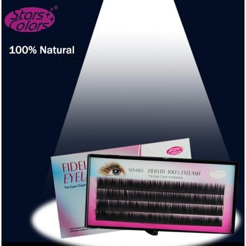 Stars Colors South Korean imports of grafted planting false eyelash comfortable 100% lifelike Single natural thick coils lashes