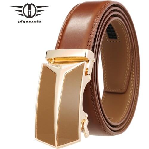 3.5cm Width Cow Genuine Leather Mens Belt Cowhide Strap Ratchet Automatic Buckle Belts For Men Brand Designer Belt Formal B333