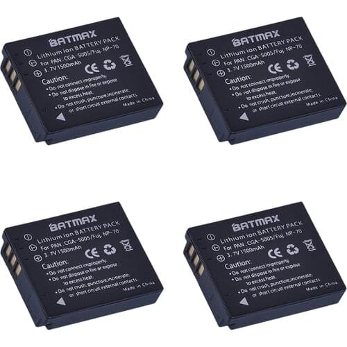 4Pcs CGA-S005 S005 BCC12 CGA-S005E DMW-BCC12 Rechargeable Battery for Panasonic Lumix DMC-FX180 DMC-LX1 DMC-LX2 LX3 FS1 FS2 FX01