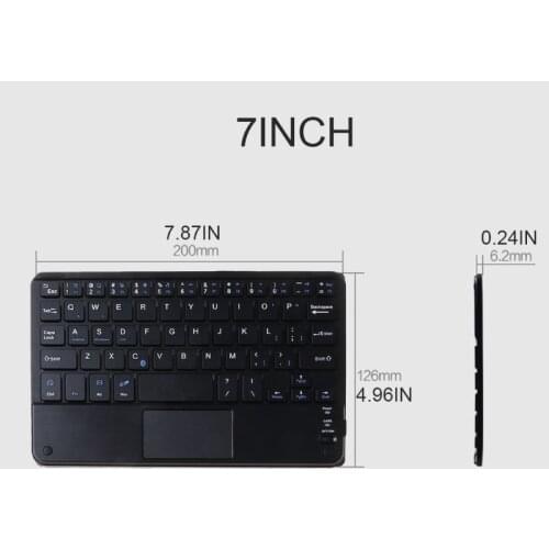 7/9/10 Inches Wireless Bluetooth Lightweight Keyboard with Touchpad Home Keypad