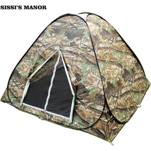 3-4persons Automatic Tent Camping Tent Instant Pop Up Open Anti UV with silver coated Awning Tent Outdoor Sunshelter camouflage