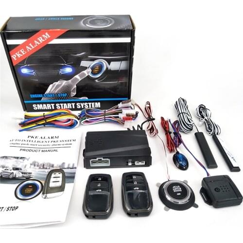 12V Car Alarm Remote Control Car Keyless Entry Engine Start Alarm System Push Button Remote Starter Stop Auto Anti-theft System