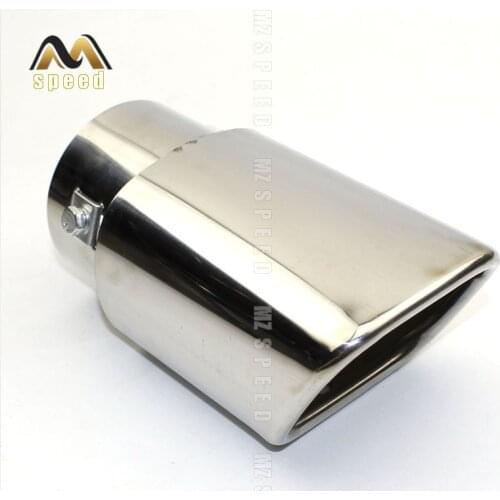 Car Universal Rear Round Exhaust Pipe Tail Chrome Stainless Steel Automobile Muffler Tip Replacement For Auto Acce