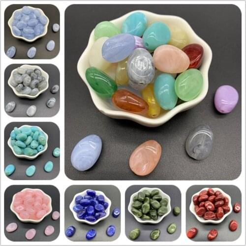 10pcs 18mm Imitation Stone Beads Loose Acrylic Spacer Beads For Jewelry Making DIY Earring Pendant Necklace Accessories