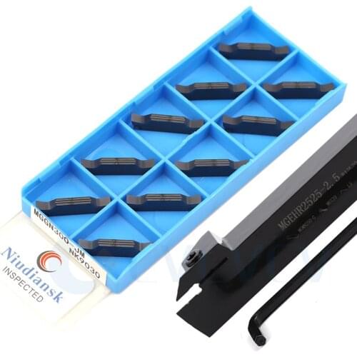 MGEHR 2525-3 MGEHL Lathe Outer Diameter Cutting Groove Tool Holder +10Pc MGGN400-JM CNC Machine Tools Carbide Blade High quality