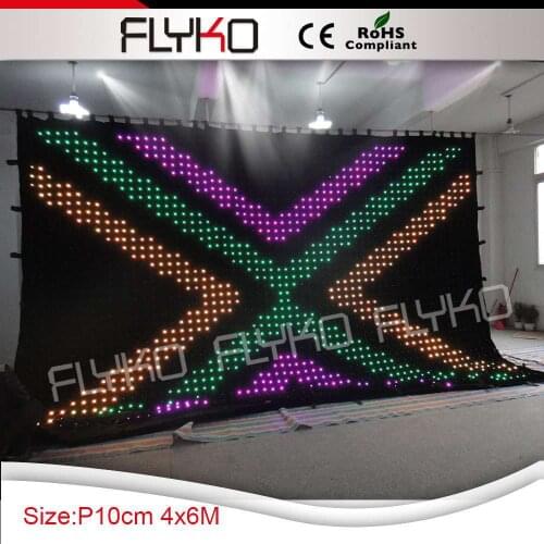 Beautiful backdrop for party dj booth led vision curtain