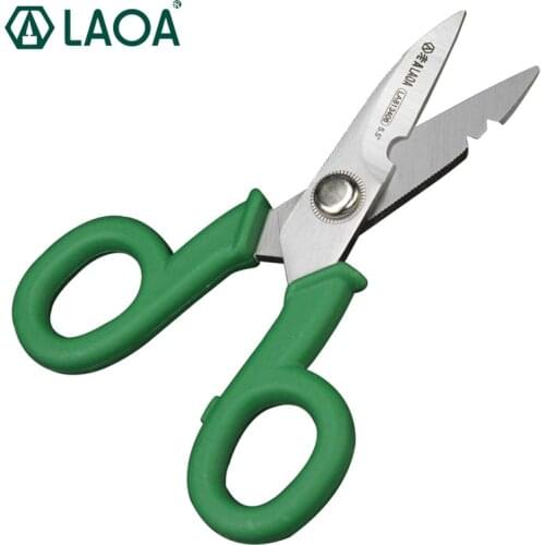 LAOA Multifunction Stainless Steel Scissors Cable Cutter Electrician scissors for Wire stripping Knife