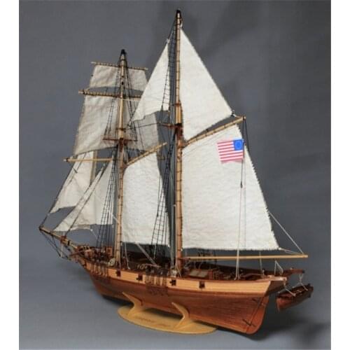 Scale 1/50 classic sailboat model kits Harvey 1847 sailboat model