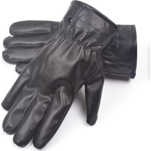 Wholesale PU leather good elasticity Touch screen gloves Household Gloves Outdoor Keep warm gloves