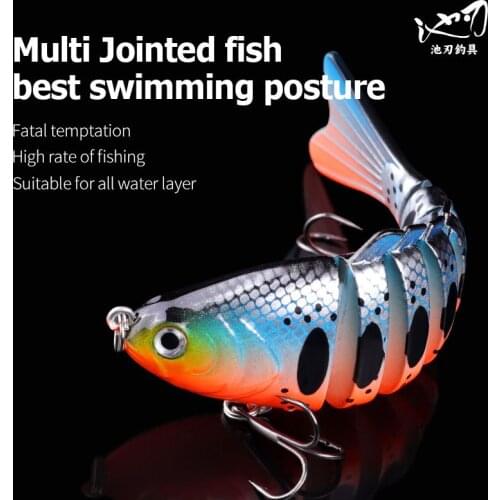 Fishing Lure 100mm 16g Popper 7-section Fish Hard Jerk bait Simulation False Bass Jig Spinner Jigging Wobbler Carp Peche Minnow