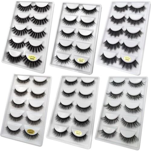 YSDO 5 pairs 3d mink lashes natural false lashes makeup mink eyelashes fluffy lashes long eyelashes dramatic eyelashes cilios