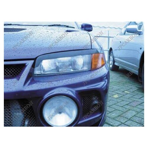 Fiberglass Headlight Eyebrows Eyelids Covers for 1996-1998 Mitsubishi Lancer EVO 3 4