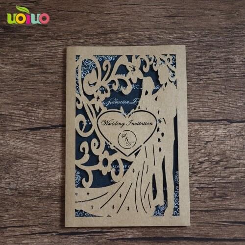 Tri folded white flower wedding invitation card laser cut wedding gifts decoration customize invitation card price