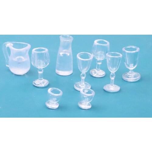 Smooth Surface 1Set Beautiful Dollhouse Kitchen Sink Set Plastic Dollhouse Water Cup Mini for Kids