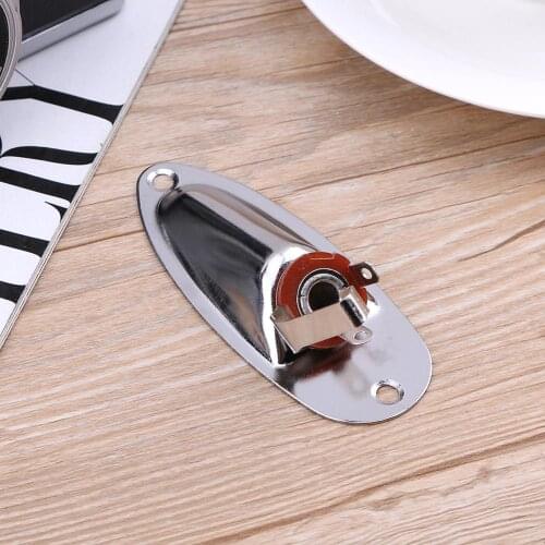 1pc Professional Electric Boat Style Guitar Pickup Output Jack Plate Musical Instrument Socket Accessories Electric Guitars part