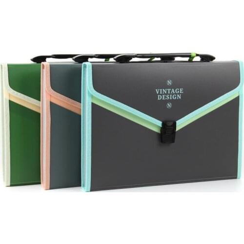 13 Grids Handheld File Folder Organ Box Bag Multi-function Organizer Storage Holder Office Document A4 Paper Folder