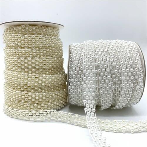 2yards 14mm White Ivory Pearl Beads Chain Garland Flowers Acrylic Beads For Wedding Decoration DIY Jewelry Accessories B1024
