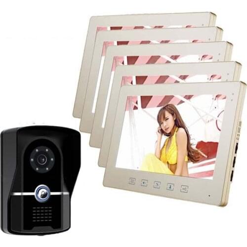 2015 New Intercom System / audio door phone , Luxury 10 inch Video door phone,700 TVLine HD camera ,waterproof cover 1 V 5