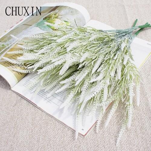 7 fork plastic plants powder foxtail grass artificial flower home decoration lavender ornaments wedding photography manual diy