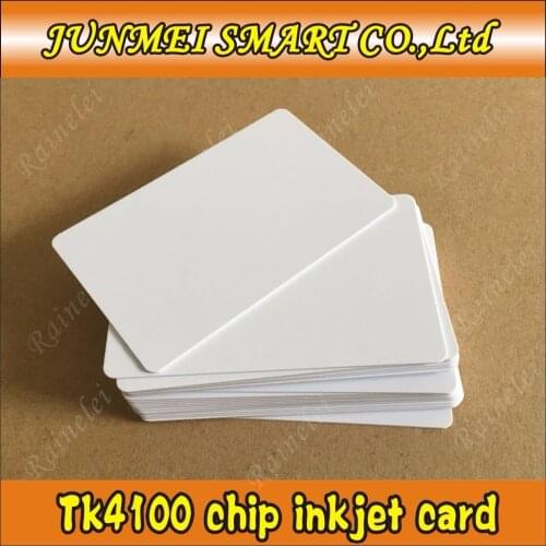 Free shopping 100pcs rfid 125Khz EM4100 /tk4100Chip Blank ID Inkjet Card Printable By Epson /Canon Printer with Card Tray