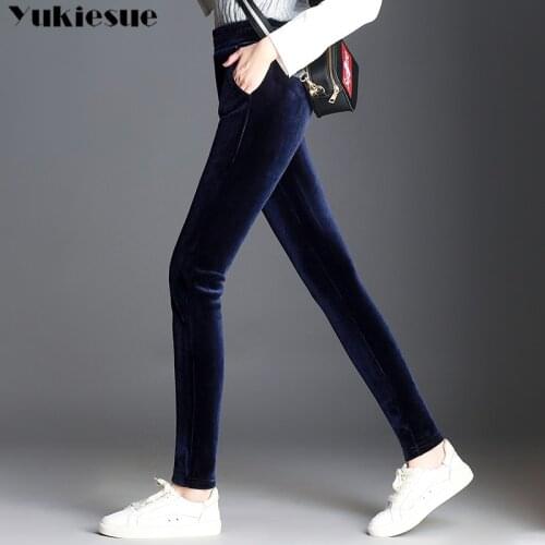 Women Winter Warm pants Velvet super Thick Trousers High Waist Elastic skinny Mother Stretch pencil Pants Plus Size 5XL 6xl