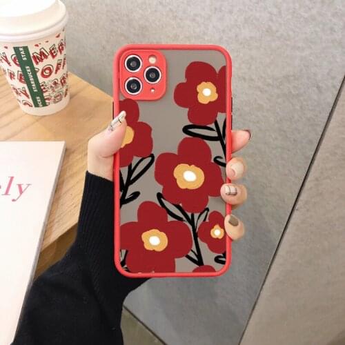 Phone Case For iPhone 11 12 Pro Max for iphone 6s 7 8 Plus SE 2020 X XS MAX XR Cactus Flower Florals Hard Back Matte Cover Funda