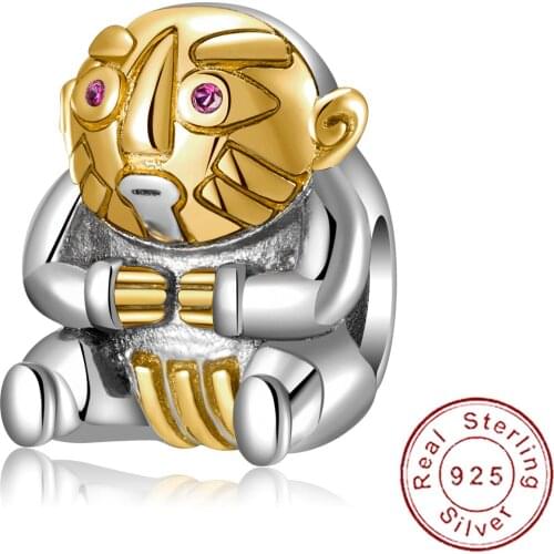 Cyue European S925 Sterling Silver DIY Charm Beads Figure Figurines Sanxingdui For Women Bangle Bracelet Jewelry P1273