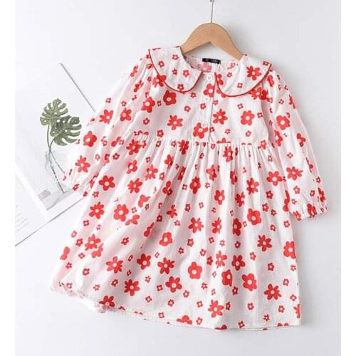 Kids Dresses for Girls 2020 Autumn New Korean Childrens Clothing Kids Lace Long Sleeve Dress Princess Flowers Clothes Christmas