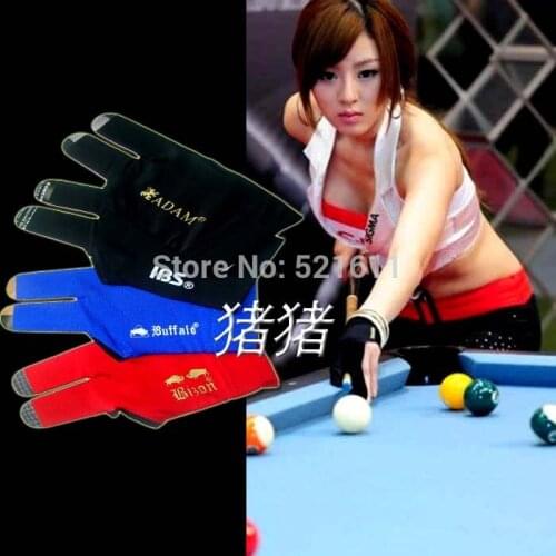 Free shipping Elastic billiard snooker half-three- finger IBS Adam Buffalo gloves mitring special gloves high-elastic