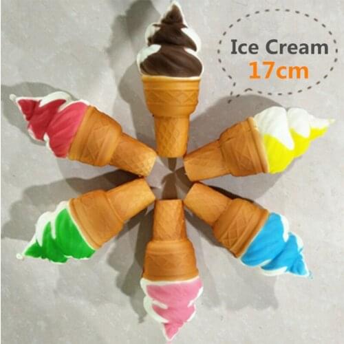 17CM Kids PU Simulation Ice Cream Ball Squishy Toy Cake Bread Gag Joke Toys Slow Rising Squeeze Anti-stress Squish