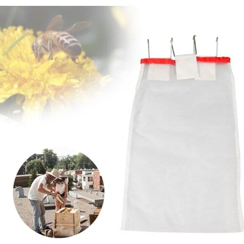 Beekeeping Tools Portable Squre Net Filter with Hooks Honey Bee Filter Extractor Best Cappings Bag for Honey Filter