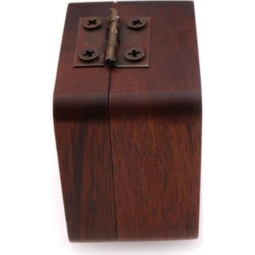 Walnut Wooden Guitar Pick Box Plectrum Holder Case Guitar Lover Musical Box Gift
