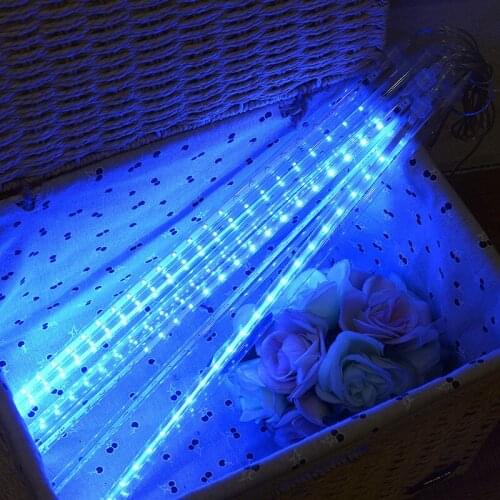 AC110-220V 30 50 80cm led light falling star rain tube chandelier romantic festive atmosphere personality Garden waterproof lamp