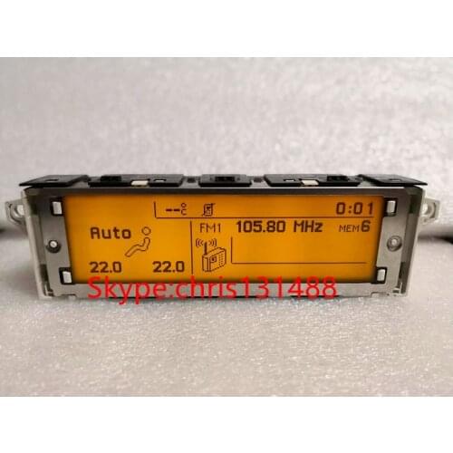 Top sell Screen support USB Dual-zone air Bluetooth Display yellow monitor 12 pin for Peugeot 307 407 408 citroen C4 C5 screen