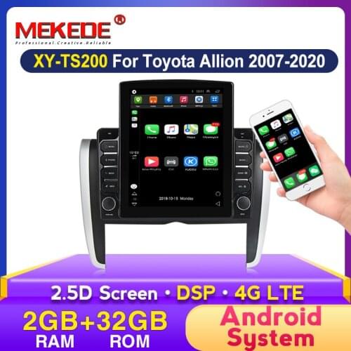 MEKEDE 9.7" quad core tesla style vertical screen Android Car GPS radio Navigation for Toyota Allion 2008 -2015 support SWC BT