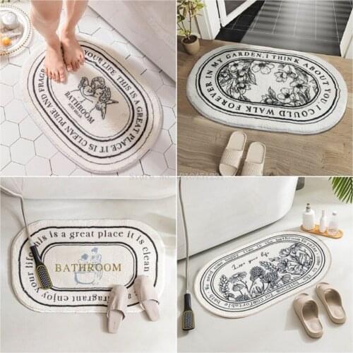 Non-Slip Bath Mat INS Style Doormat Absorbent Carpets Entrance Mats Balcony Porch Area Rugs Living Room Bathroom Tapis
