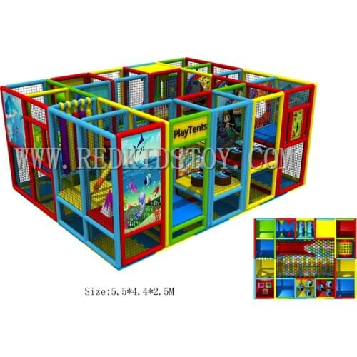2016 NEW! Assembled Kindergarten Kids Indoor Play Center Easy to Install Just Using Screws to Fix Together HZ-6408e