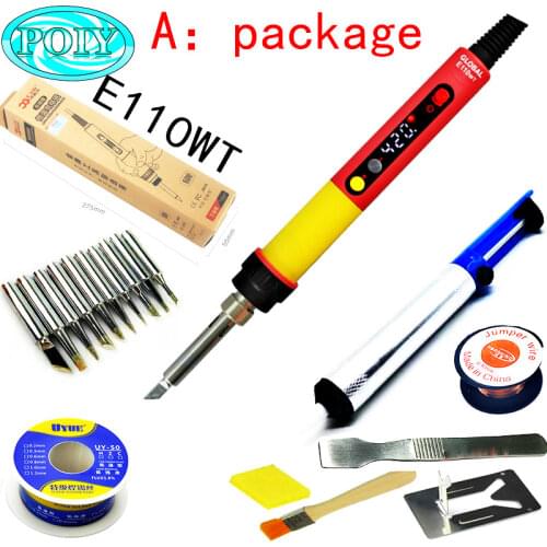 Newest E110WT 220/110 EU/US CXG E110WT Digital LCD Adjustable temperature Electric Soldering station Electric soldering iron