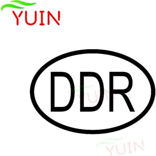 DDR German Country Code Oval Car Sticker Cars Accessories Fashion PVC Bumper Decoration High Quality Waterproof Sunscreen Decal