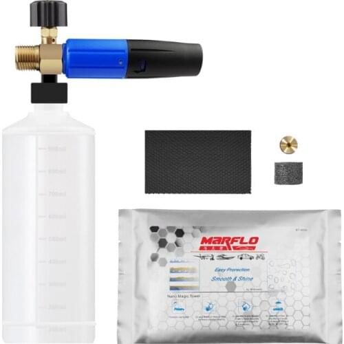 Marflo Snow Foam Gun Lance for Water Gun with Magic Clay Block and Nano Coating Towel in one Package
