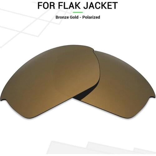 Mryok POLARIZED Replacement Lenses for Oakley Flak Jacket Sunglasses Bronze Gold