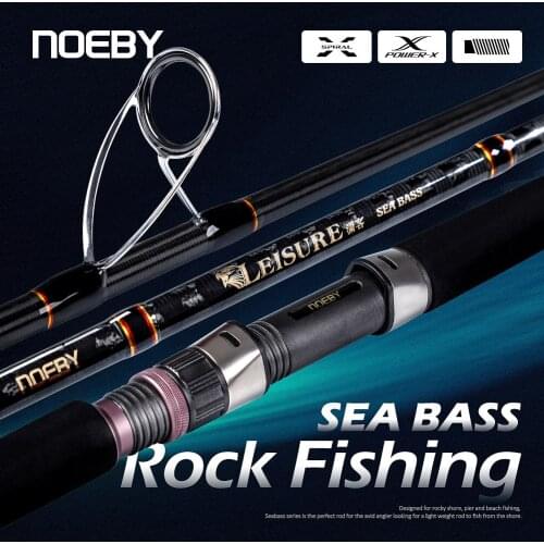 NOEBY Leisure Rock Fishing Rod 2.75m 3.05m Strong Model Powerful Lure Rod With Anti Winding Top Guide Spinning for Seabass Rod
