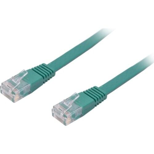 5 pieces Network Patch Cord Flat CAT5E RJ45 Cable 1.5mm Thickness Green